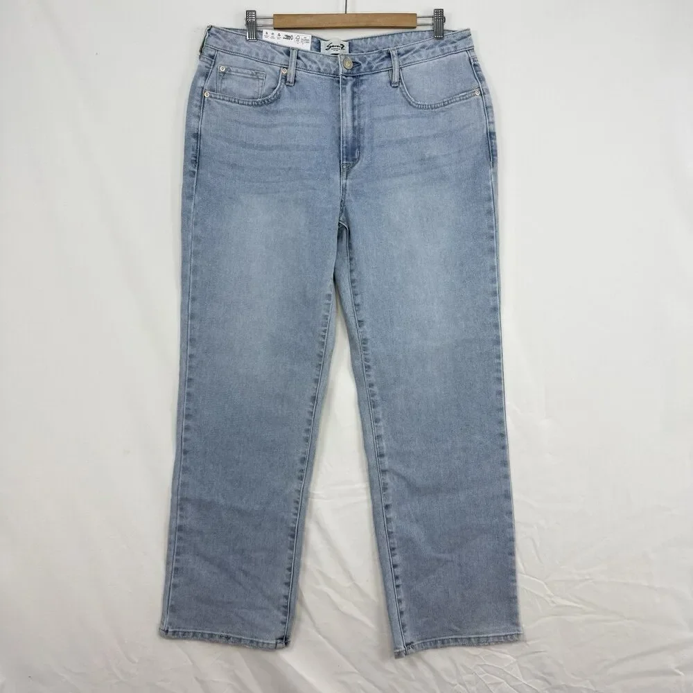 NWT Seven7 Women's Loose Straight Jean Size 10 High Rise Light Wash - Picture 7 of 16